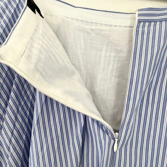 J. Crew Circle Skirt Zip Women Juniors Pocket Blue White Striped Mini Lined 12 - Picture 3 of 8